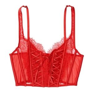 NWT VS Dream Angels Unlined Lace Up Corset Top